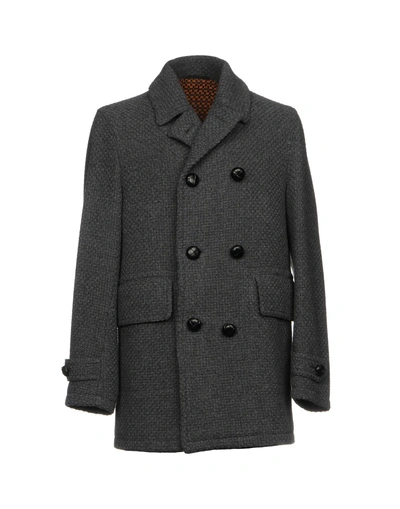 Shop Doppiaa Coat In Grey