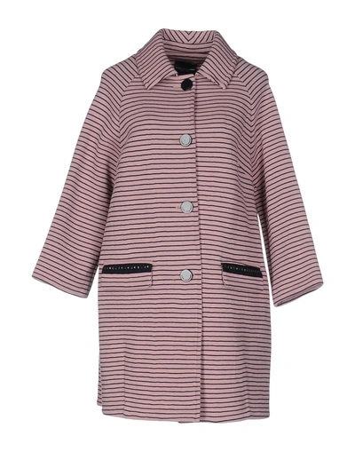 Shop Atos Lombardini Coat In Dove Grey