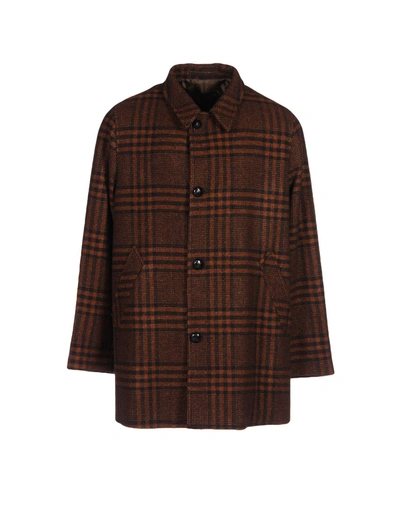 Shop Mp Massimo Piombo Coat In Brown