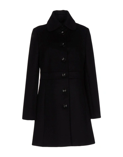 Shop Patrizia Pepe Coat In Black
