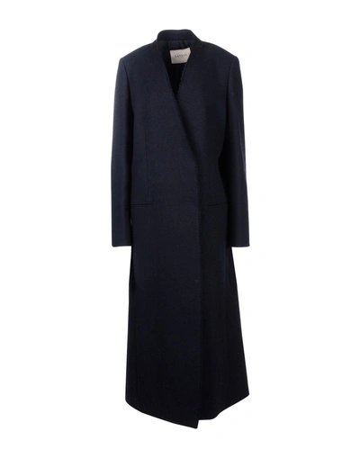 Shop Lanvin Coat In Dark Blue
