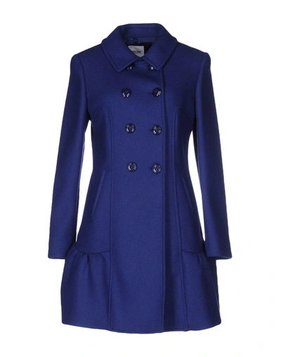 Shop Moschino Cheap And Chic Coat In Blue