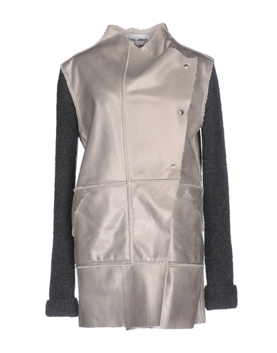 Shop Brand Unique Coat In Light Grey