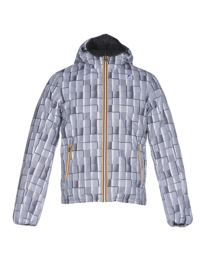 Shop K-way Down Jackets In Grey