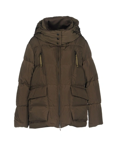 Shop Geox Down Jackets In Military Green