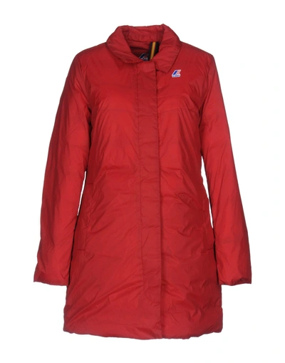 Shop K-way Down Jacket In Red