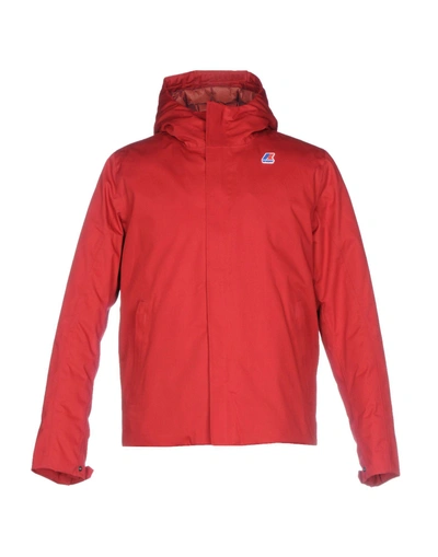 Shop K-way Down Jackets In Red