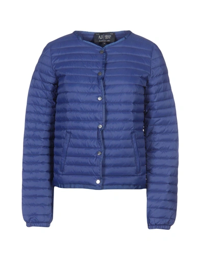 Shop Armani Jeans Down Jackets In Blue