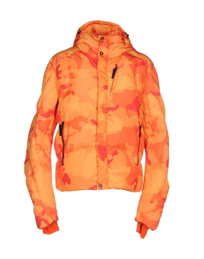 Shop Kru Down Jacket In Orange