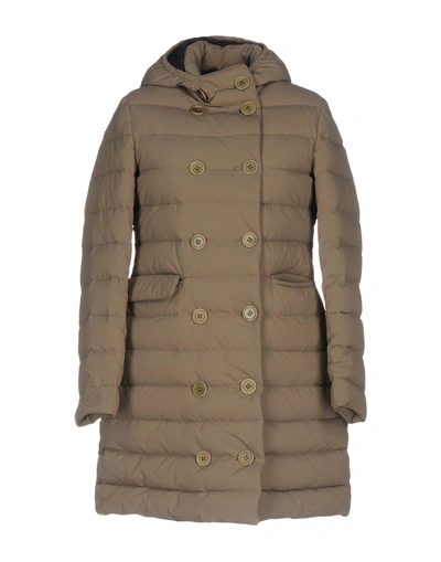 Shop Aspesi Down Jackets In Khaki