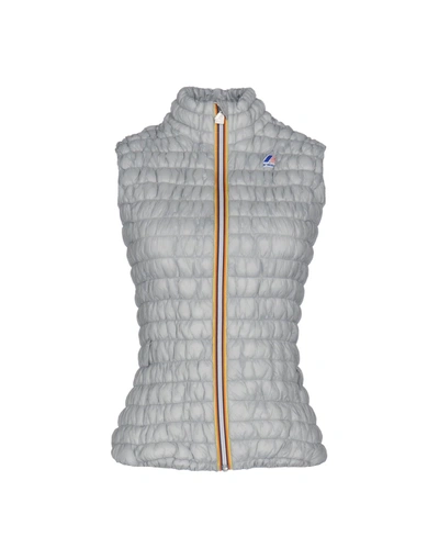 Shop K-way Woman Jacket Light Grey Size S Polyamide