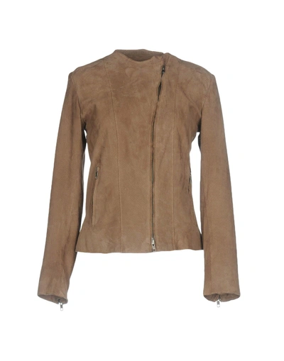 Shop Bully Lederjacke In Camel