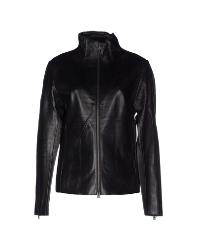 Fagassent Leather Jacket In Black | ModeSens