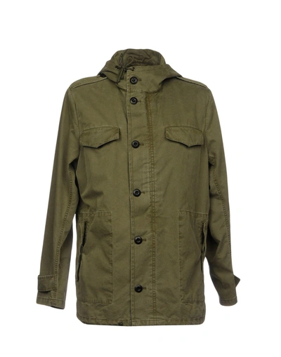 Shop Palm Angels Jackets In Military Green