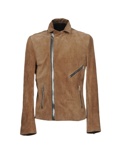Shop Rta Leather Jacket In Brown
