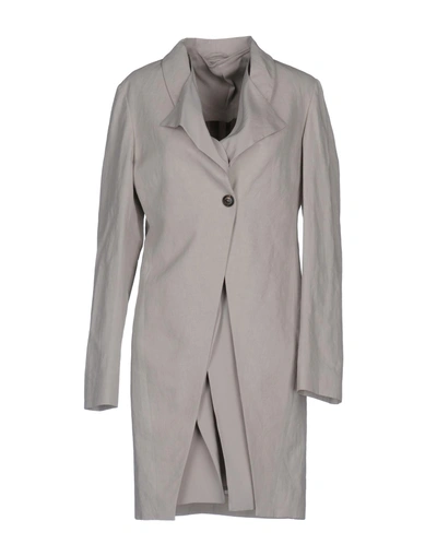 Shop Brunello Cucinelli Full-length Jacket In Light Grey