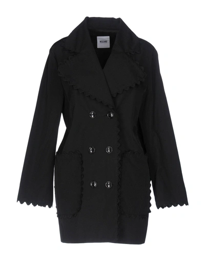 Shop Moschino Cheap And Chic Overcoats In Black