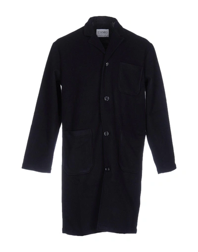 Shop Camo Full-length Jacket In Dark Blue
