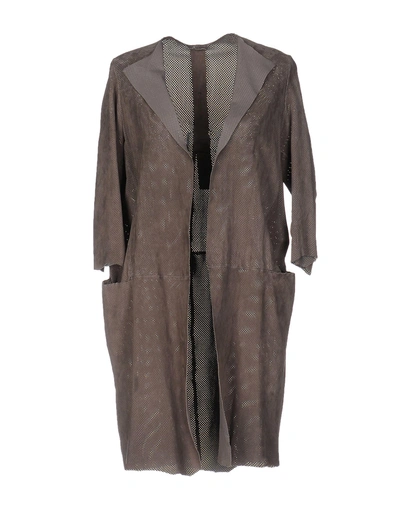 Shop B-used Overcoats In Grey