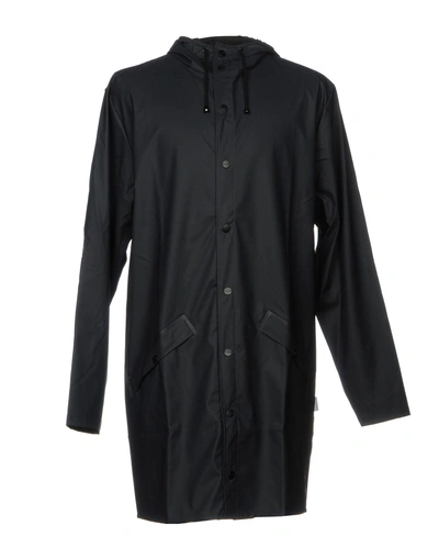Shop Rains Overcoats In Dark Blue
