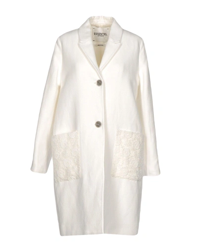 Shop Essentiel Antwerp Overcoats In White