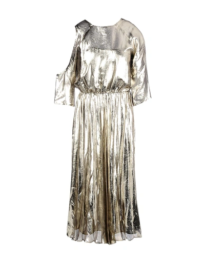 Shop Anouki Evening Dress In Platinum
