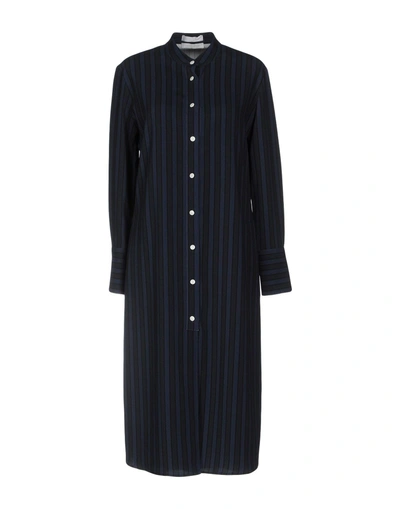 Shop Atea Oceanie Knee-length Dress In Dark Blue