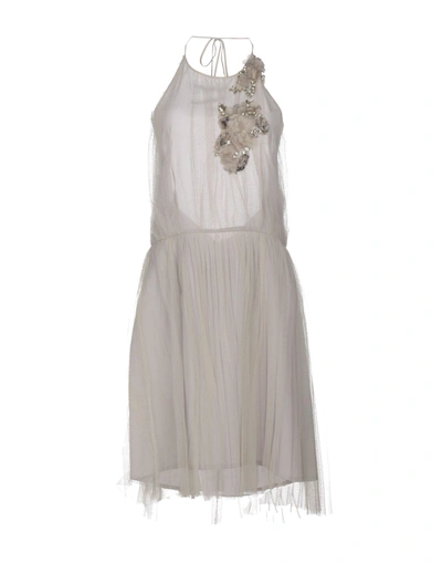 Shop Atos Lombardini Knee-length Dress In Light Grey