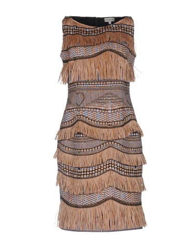 Shop Vanda Catucci Knee-length Dress In Beige
