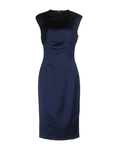Shop Alessandro Dell'acqua Knee-length Dress In Dark Blue