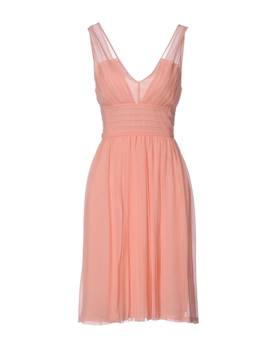 Shop Armani Jeans Knee-length Dresses In Salmon Pink