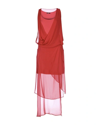 Shop Hanita Woman Midi Dress Magenta Size L Acetate, Nylon, Elastane In Pink