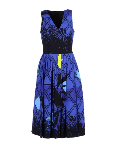 Shop Preen Knee-length Dress In Bright Blue