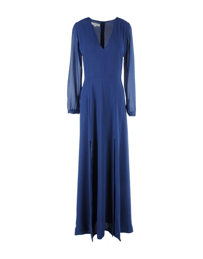 Shop Je M'en Fous Long Dress In Dark Blue