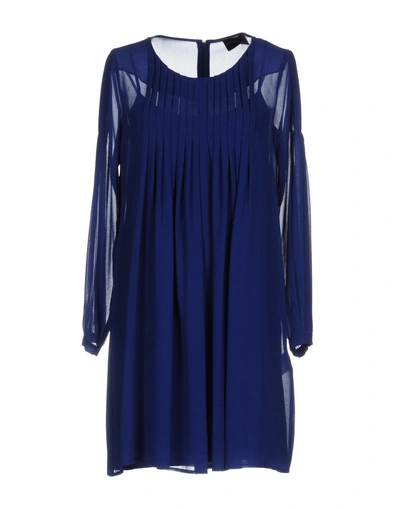 Shop Atos Lombardini Short Dress In Blue
