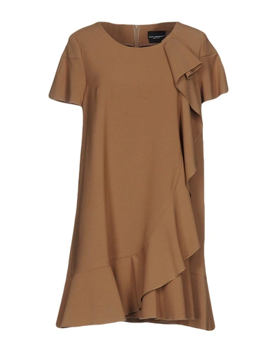 Shop Atos Lombardini Short Dresses In Camel