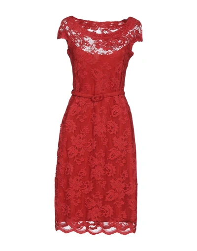 Shop Olvi's Woman Mini Dress Red Size 4 Polyamide, Viscose, Elastane