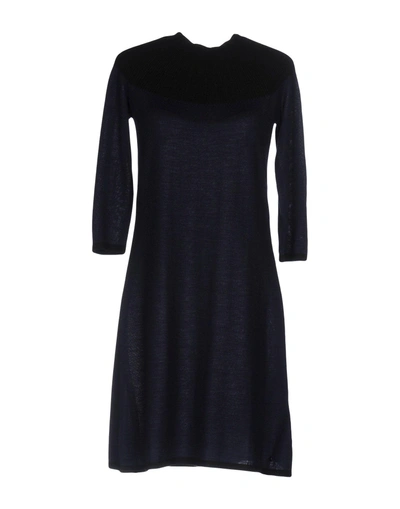 Shop Armani Jeans Short Dresses In Dark Blue