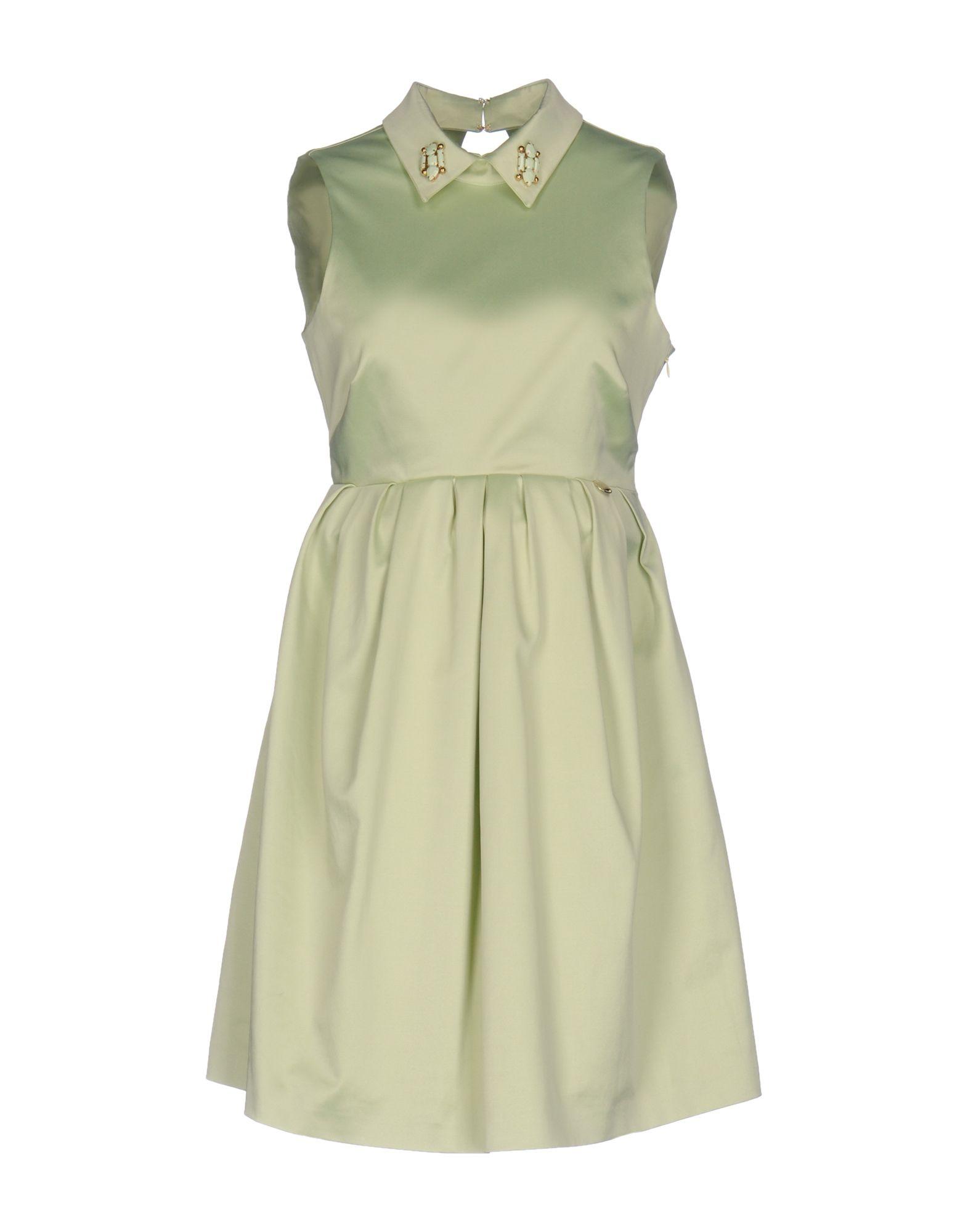 Mangano Short Dress In Light Green | ModeSens