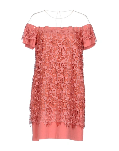 Shop Atos Lombardini Short Dress In Pastel Pink