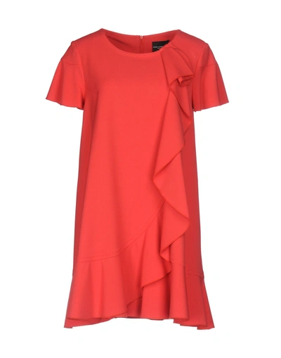 Shop Atos Lombardini Short Dresses In Coral