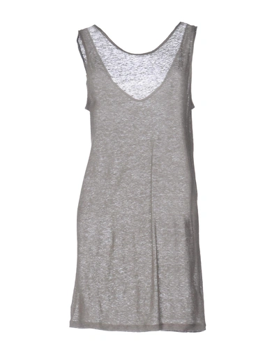 Shop Majestic Short Dress In Grey