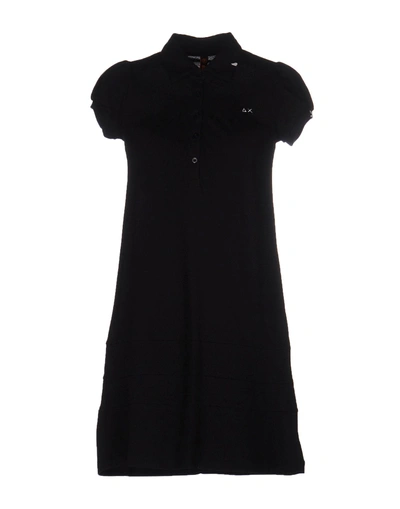 Shop Sun 68 Short Dress In Black