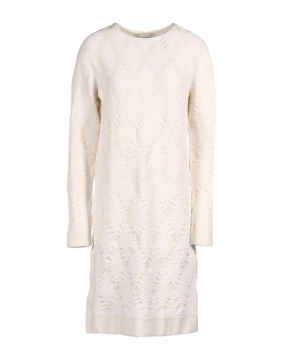 Shop Pringle Of Scotland Short Dress In Ivory