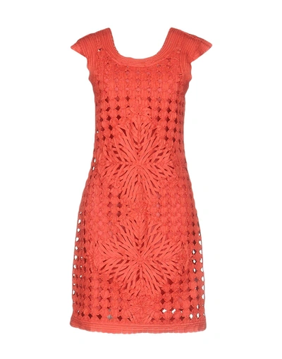 Shop Class Roberto Cavalli Short Dress In Coral