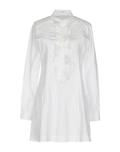 Shop Aglini Shirt Dress In White