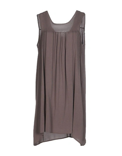 Shop Aglini Short Dresses In Dove Grey