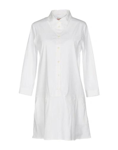 Shop Prada Shirt Dress In White