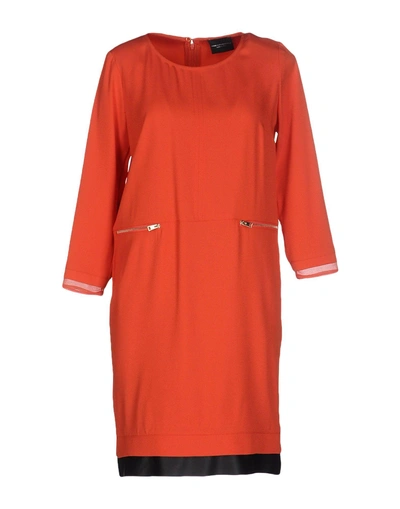 Shop Atos Lombardini Short Dress In Orange