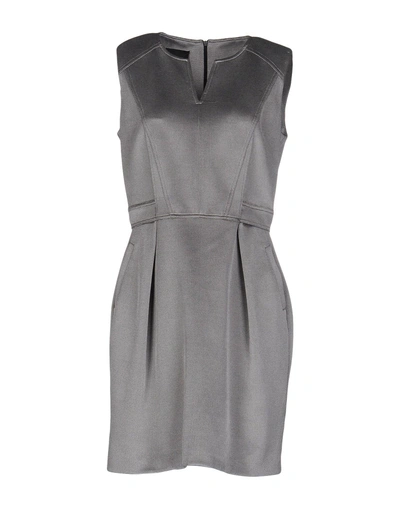 Shop Atos Lombardini Short Dress In Grey